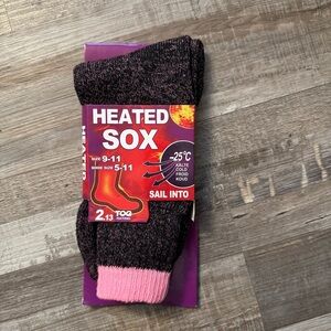 Heated Sox - Black and Pink Thermal Socks